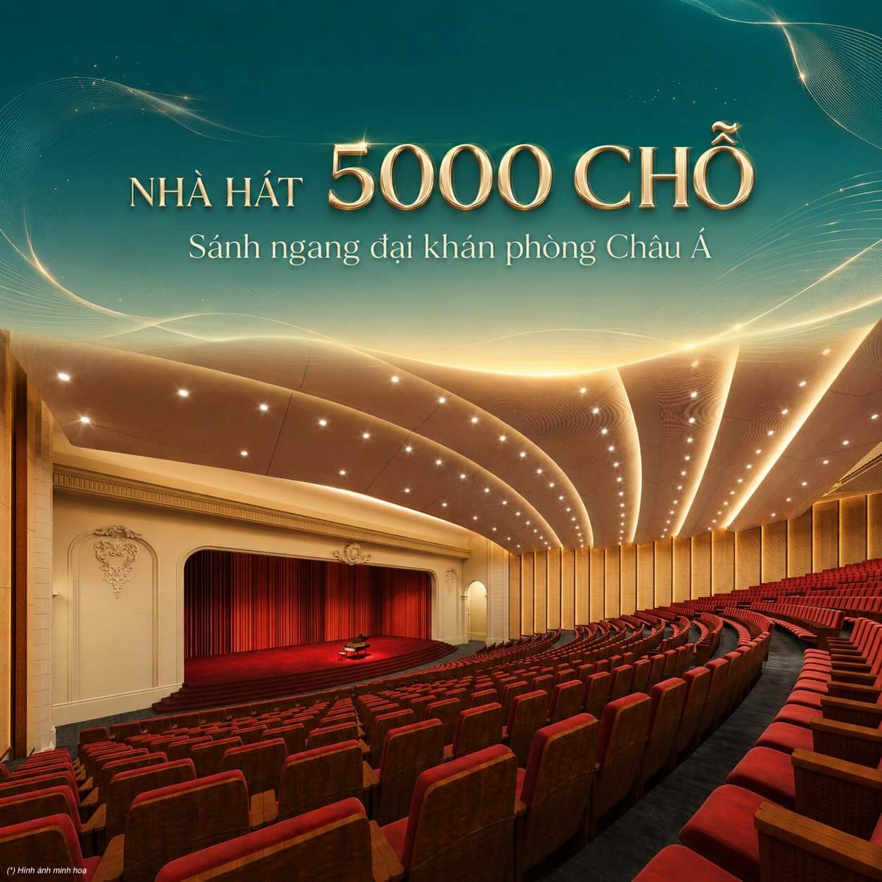 Nhà hát Sóng Xanh Vịnh Tiên 4 Quy mô 5.000 chỗ ngồi